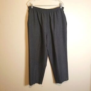 Alfred Dunner dark grey cinch waist Pants size 16 GUC